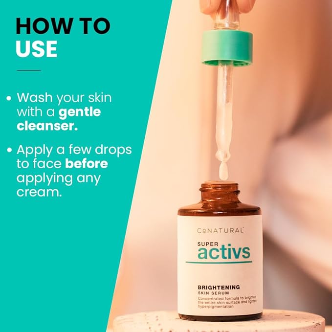 Conatural Brightening Serum 30ml - Radiant Face Serum, Daily Hydration, Antioxidant-Infused for Luminous Complexion, Water-Based Facial Serum for Radiance