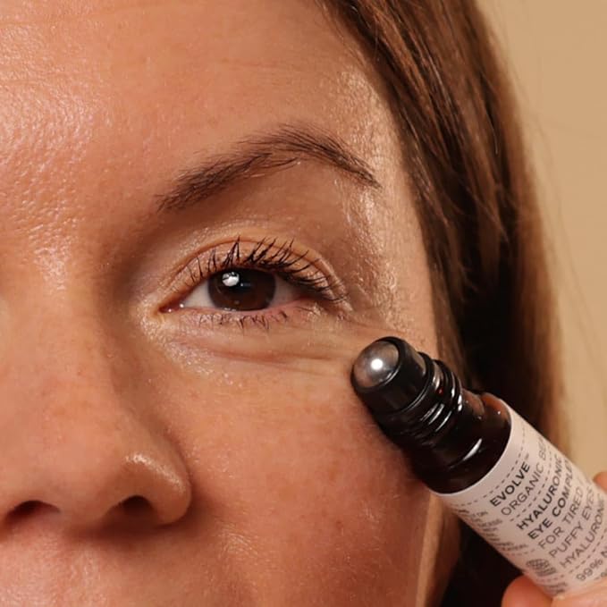 Evolve Organic Beauty - Natural Hyaluronic Eye Complex | Small-Batch, Vegan Clean Beauty (0.3 fl oz | 10 mL) Packaging May Vary