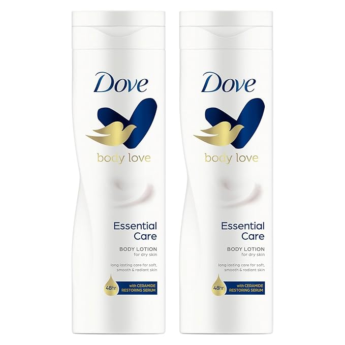 Dove Essential Nourishment Body Lotion - Dry Skin (250ml) - Pack of 2 by Dove