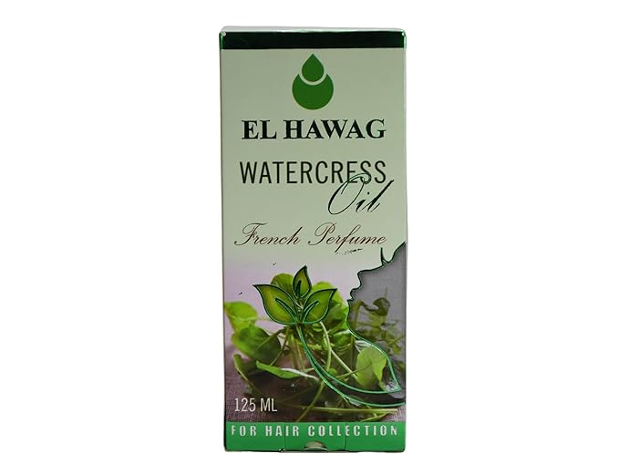 Original Elhawag El Hawag Watercress Oil Nasturtium Officinale Hair Care (1 Pack = 4.22 oz /125 ml) زيت شعر بالجرجير