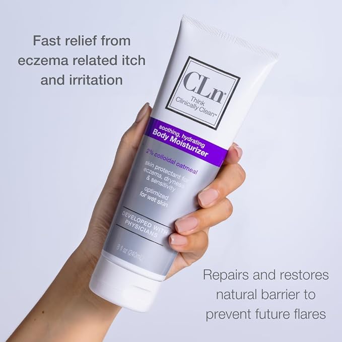 CLn® Body Moisturizer - A skin protectant delivering 2% Colloidal Oatmeal, Paraben-Free, Dye-Free & Fragrance-Free, 8 fl. oz.