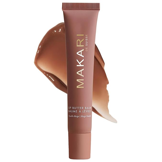 Makari Vanilla Beige Lip Butter Balm, Ultra-Nourishing Moisturizer for Dry, Chapped Lips, Vanilla Beige Flavor, Lightweight Non-Greasy Formula for Daily Hydration, All Skin Types, 0.5 oz