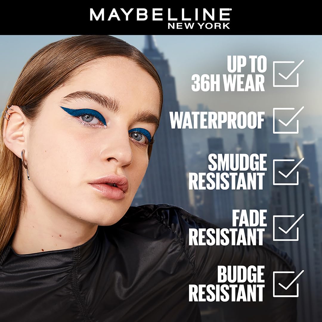 MAYBELLINE New York Tattoo Studio Long-Lasting Sharpenable Eyeliner Makeup Pencil, Glide on Smooth Gel Pigment, 36 Hour Wear, Waterproof Bronze Glitz 0.04 oz