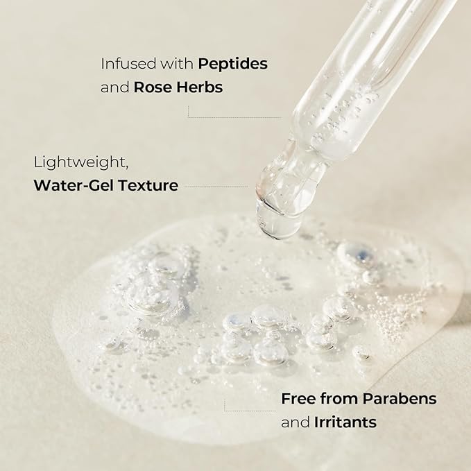 Roseherb Volume Lifting Youth Serum, 1.01 fl oz - Hydrating Peptides & Rose Herb Serum for Face, Plump, Glowy Skin | Korean Skin Care, Travel Size