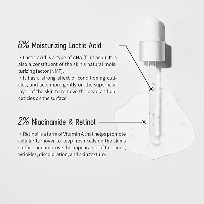 HiCA Peel Care Serum 6% Lactic Acid 28ml Keratin Care No Additives Moisturizing AHA Sensitive Skin Facial Peeling Solution