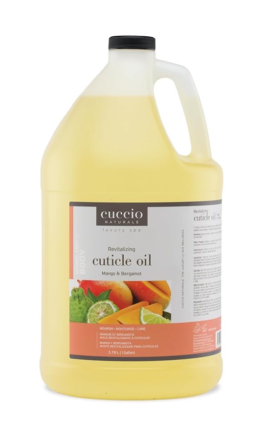 Cuccio Naturale Cuticle Revitalizing Oil, 1 Gallon/128 oz/3.78 Liter (Gallon, Mango & Bergamont)