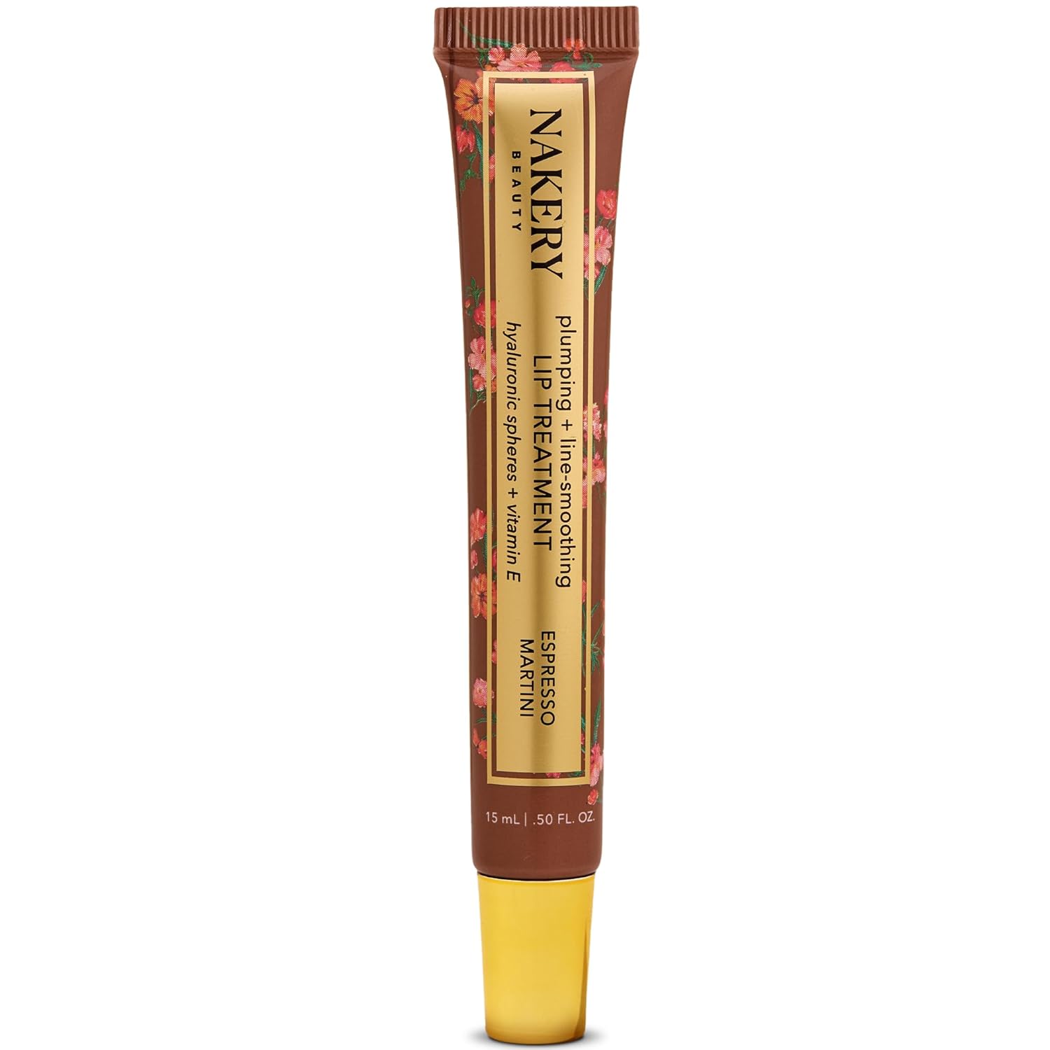 Nakery Plumping Lip Treatment for Dry Cracked Lips - Line Smoothing Lip Plumper for Women with Hyaluronic Acid Serum for Lips - Non Sticky Lip Gloss Plumper for Petal Soft Lips – Espresso Martini