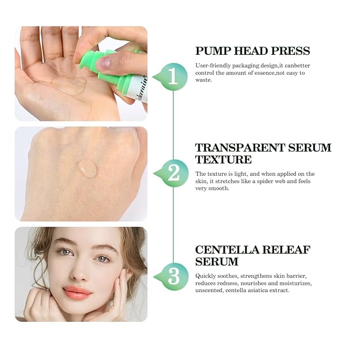 NICEFACE Centella Releaf Serum, Soothing, Calming, Facial Serum for face, Vegan & Cruelty-Free