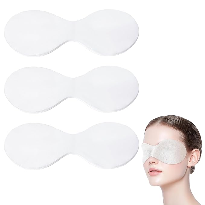 100 Pcs Disposable Non Woven Eye Care, Non Woven Eyes Covers for EyeCare, Disposable Eye Mask Cotton Spa Eyes Pads for Facials, Clear EyeMask for Skincare Spa Wrap Moisture Retention