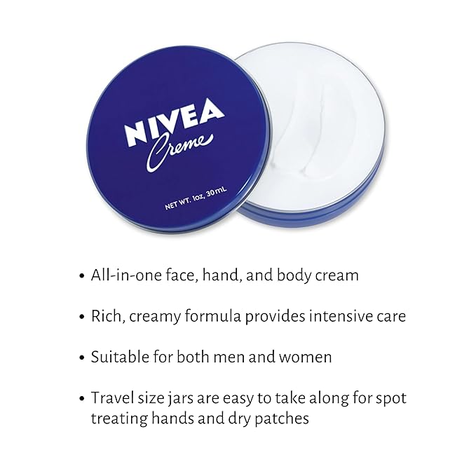 TINY SEED 6-Pack Travel Kit: Creme 1 oz Travel Size Tins. Cream Moisturizer for Face, Hands, and Body. Includes Complimentary Travel Zipper Pouch.