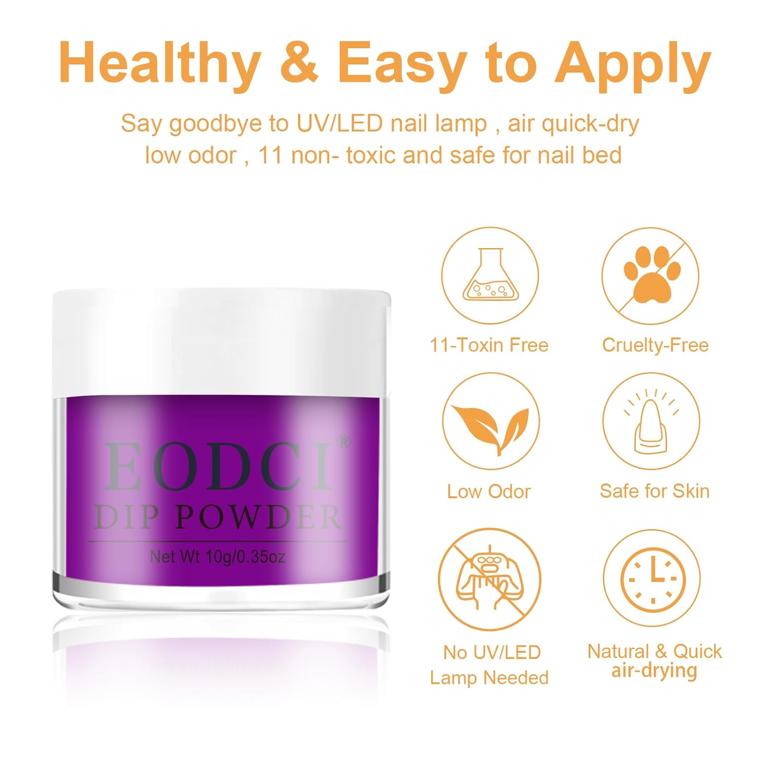 12 Pcs Dip Powder Nail Kit Starter Kit, 6 Colors Pink Red Orange Green Blue Dipping Powder Kit with Base & Top Coat/Activator/Brush Saver, Nail Art Dip Manicure Kits Salon DIY for Women