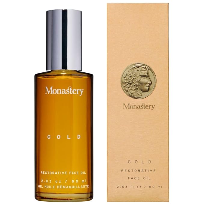 Monastery - Gold Face Moisturizer - 2.03 fl oz (60ml) with Rare Sandalwood Nut Oil - Calming & Repairing for Irritated, Dry, Red, or Puffy Skin