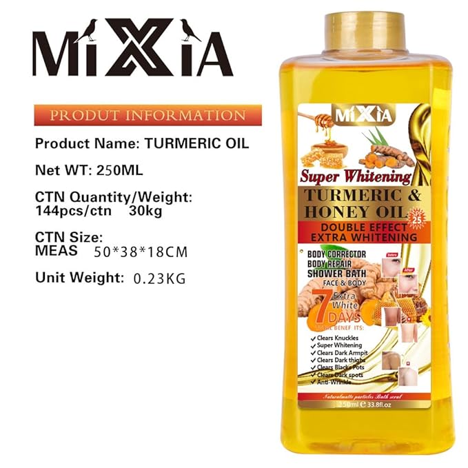 Turmeric Oil, Turmeric Oil For face and Body, Natural Moisturizing Nourishing for Face and Body Oil For All Skin Types (250ML/Bottle)