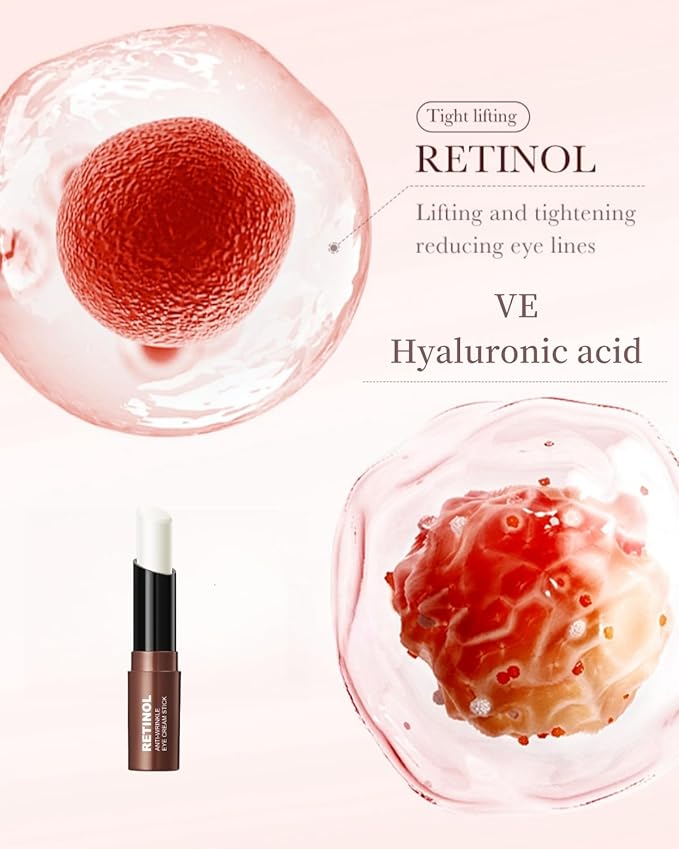Retinol Eye Stick Under Eye Cream Anti Aging Eye Balm Reduces Fine Lines and Dark Circles