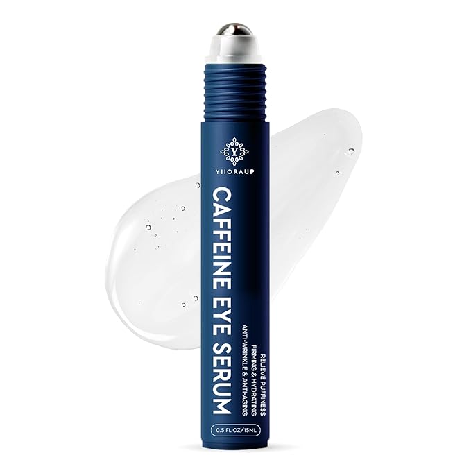 Caffeine Eye Cream for Men: Under Eye Roller for Bags and Puffy Eyes Treatment - Men's Cooling Stick and Depuffer for Dark Circles and Puffiness 0.5 fl.oz.