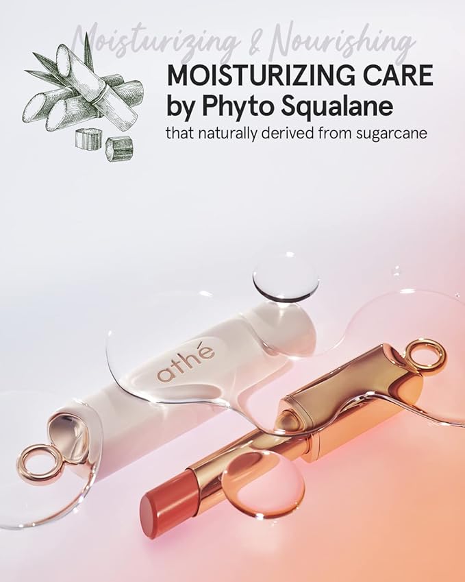 ATHÉ Authentic Lip Balm 01 AUTHENTIC (Tinted), Lightweight Wear & Plumping Lips without Stickiness, Moisturizing & Nourishing Plant-Based Vegan Chapstick for Dry, Petrolatum Free, Cruelty-Free