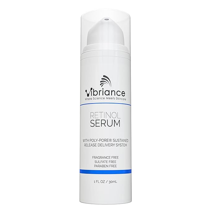 Vibriance Retinol Serum for Face - Reduces Appearance of Deep Wrinkles and Large Pores, Enhances Tone, Improves Complexion - Sensitive, Mature Skin Night Cream - 1 fl oz