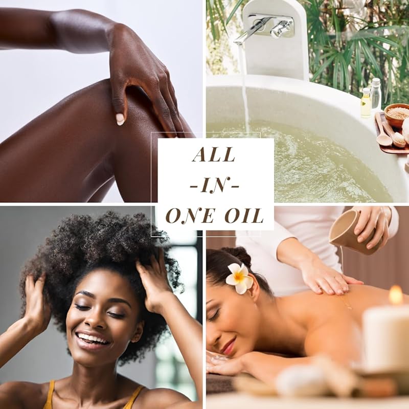 Amor Love Oil All-in-One Body Oil for Skin, Hair and Bath, Supports Youthful Skin, Addictive Scent Vanilla, Spice, Rose, Bergamot, Myrrh, Sandalwood, GLOW UP with Vitamin E