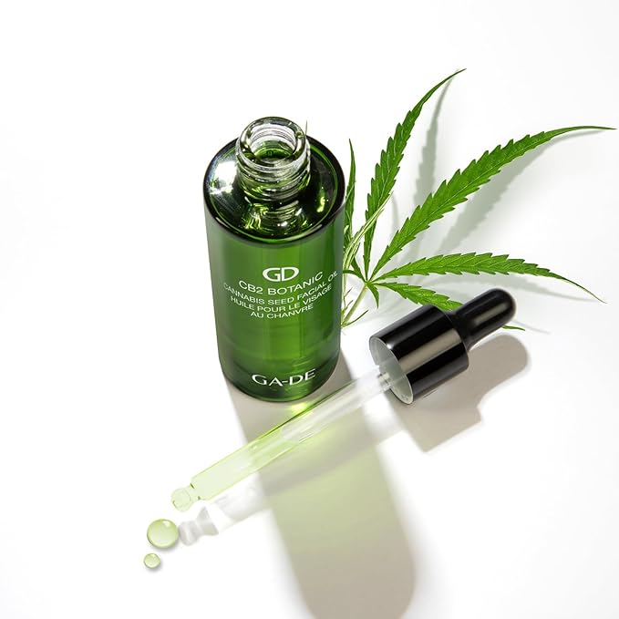 GA-DE Botanic Cannabis Seed Facial Oil - Lightweight Nourishing Face Oil - with Grapeseed Oil, Silk Touch Elixir Complex, and Vitamin E - 1 oz
