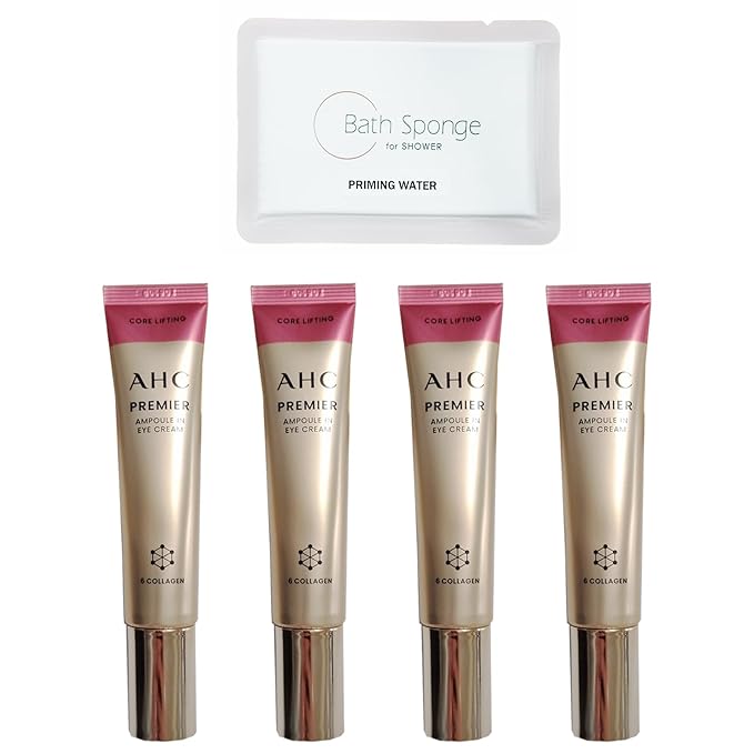Deep Hydration & Brightening, Korean eye cream for AHC PREMIER AMPOULE IN EYE CREAM Season 12, (1.35 fl.oz. x 4ea)