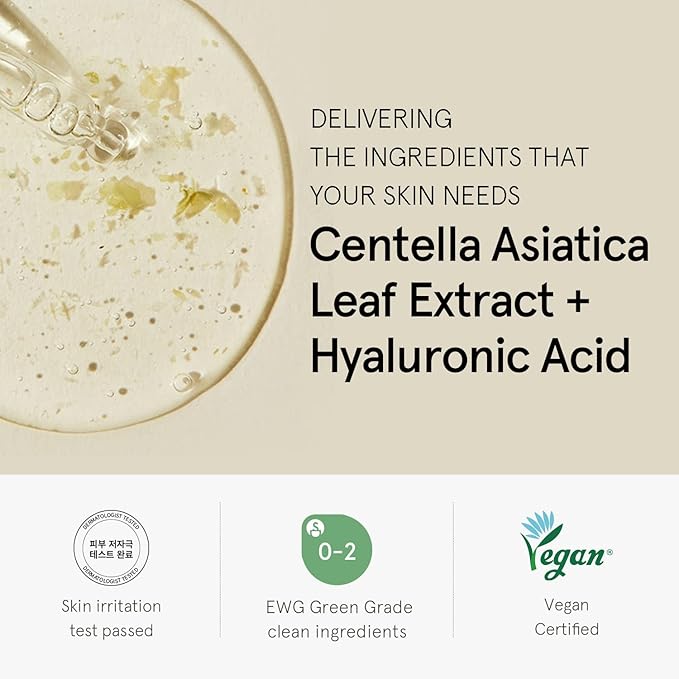 ONE THING Centella Asiatica Serum 2.7 Fl Oz | CICA HA Hyaluronic Acid Hydrating Soothing Ampoule for Oily Acne Prone Sensitive Irritated Facial Skin, Barrier Repair Fine Lines | Vegan Korean SkinCare