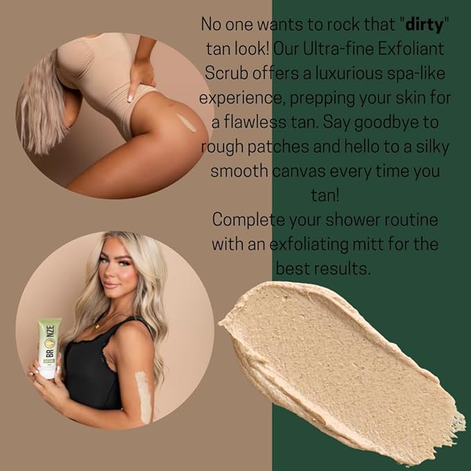 Dirty B*!@S Exfoliating Body Scrub - Ultra Fine Exfoliating Scrub for Flawless Tan - Removes Dead Skin & Rough Patches - Pre-Tan Prep for Smooth Skin - Body Scrubs for Women and Men
