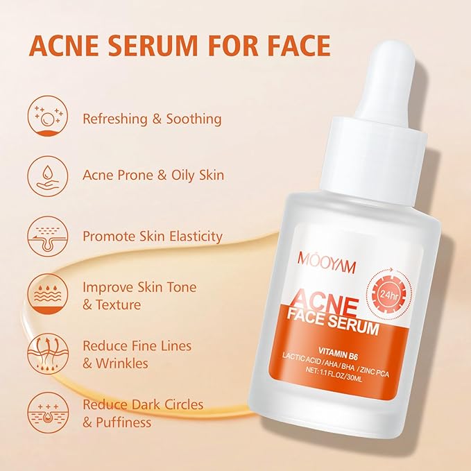 Salicylic Acid Serum for Face, Skin Clearing Serum for Oily, Blemish, Prone Skin, Hydrating Face sérum with Hyaluronic Acid, Vitamin C, Minimize Pores, Clear Acne Marks 30ml
