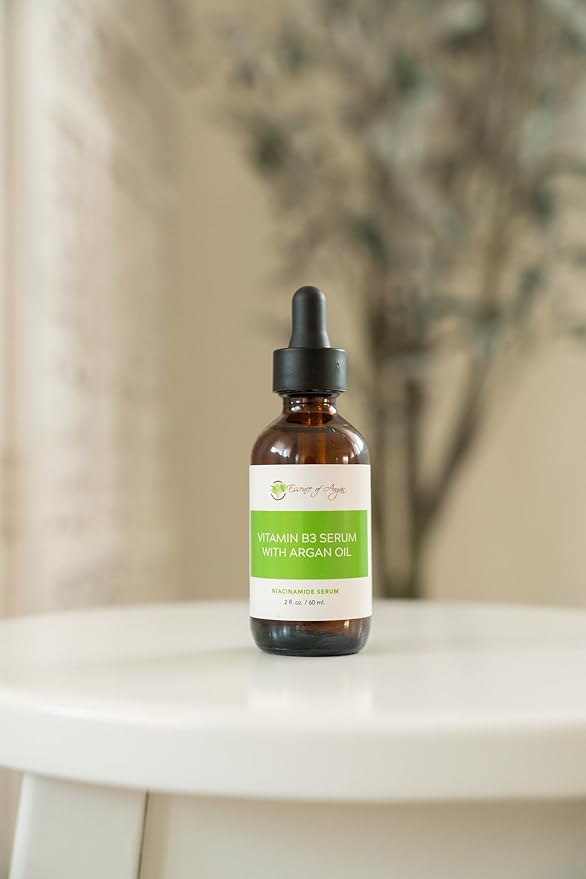 Essence of Argan B3 Vitamins Hyaluronic Acid Face Serum, Niacinamide Moisturizer for Face, Pore Serum Minimizer - 2 fl. Oz. Dropper Bottle
