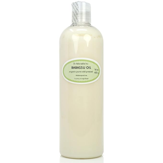 Dr Adorable - 16 oz - Babassu Oil - 100% Pure Cold Pressed Natural Organic
