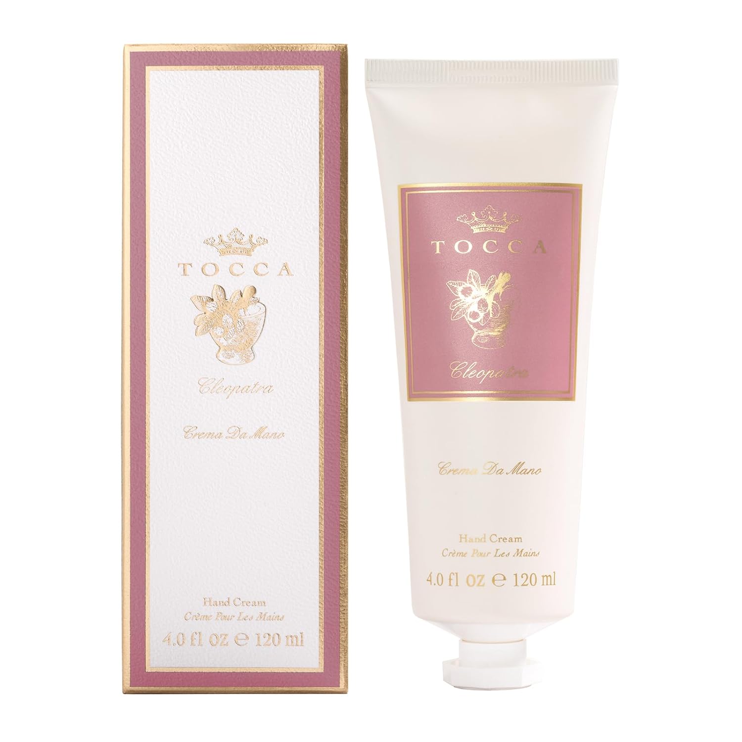 Tocca Crema de Mano, Cleopatra Hand Cream, 4 oz - Grapefruit, Jasmine, Vanilla Musk - Moisturizing, Quick Absorbing