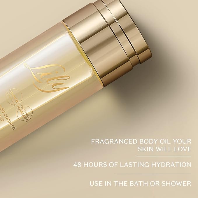Lily Scented Body Oil, Lightweight and Fast Absorbing Moisturizing Body Oil, 5 Ounce