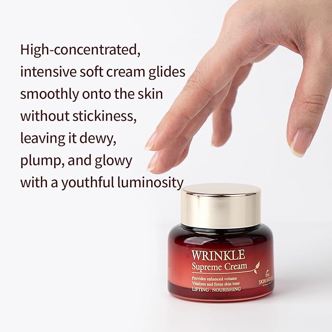 THE SKIN HOUSE Wrinkle Supreme Gift Set l Birthday Gifts, Korean Facial Skin Care, Wrinkles, Fine Lines, Nourishing l Red Ginseng, Adenosine, Ceramide l Facial Cleanser, Serum, Cream