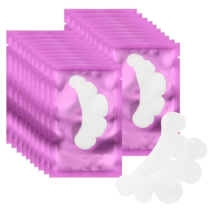 100 Pair Cloud Shape Eye Under Gel Pads Eyelash Extensions Patches,Lash Extension Lint Free Under Hydrogel Eye Mask Pads Beauty Tools (Purple)