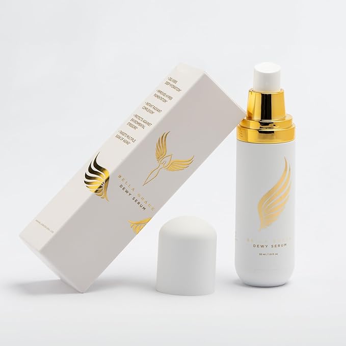 Bella Grace Hydrating Dewy Hyaluronic Acid Serum with Amino Acids, Peptides, MariMoist Complex Face Serum, Supports Anti Aging and Hyperpigmentation, Lightweight Skin Care Facial Serum, 1 fl oz