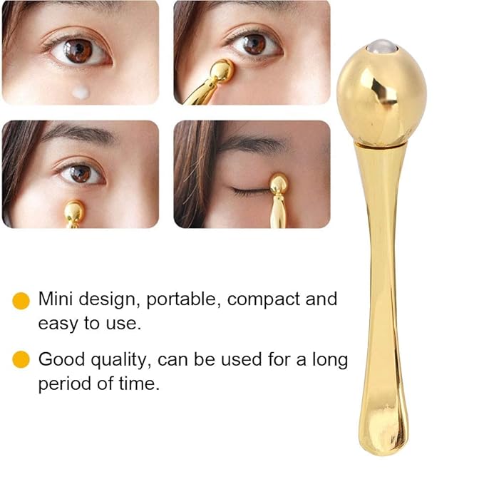 Eye Cream Massage Sticks, Zinc Alloy Eye Cream Applicator Eye Anti Wrinkle Eye Fatigue Relief Massage Stick for Facial-Treatments-and-Masks Cream Scoop DIY Cosmetic Tool