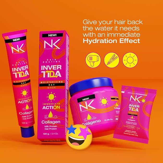 Nourishing Day Hair Mask – Moisturizing Hair Mask with Collagen, Milk Protein & Oat – Mask for Dry and Damaged Hair – Thermal Protection & Shine 100g tube.