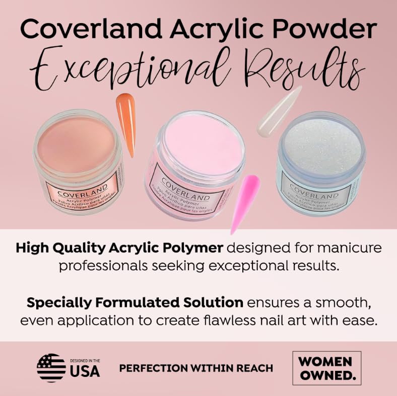 Tones Coverland Acrylic Nail Powder "Hot Cocoa" - Limited Edition Acrylic Powder for Nail Design, Sculpting, and Masking Nail Bed Imperfections - Professional Acrylic Nail Supplies - (1.5 Oz)