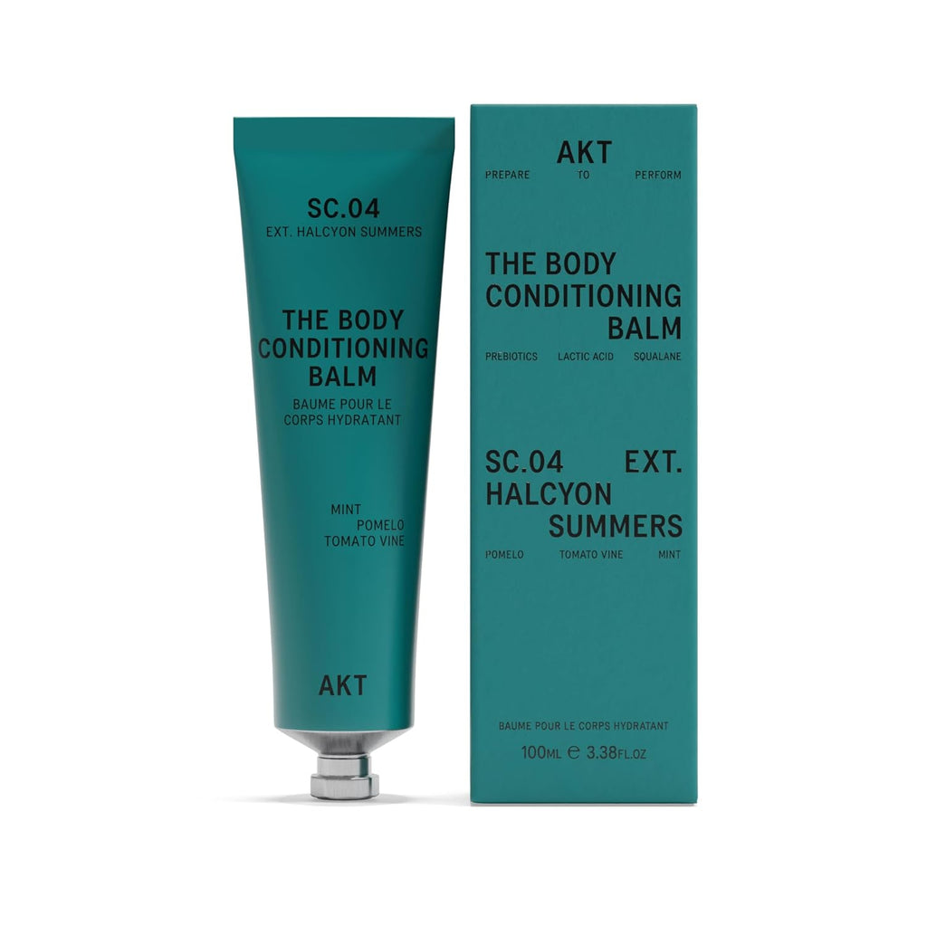 Akt The Body Conditioning Balm 3.4 Fl Oz, Firming Body Cream, Hydrating Balm with Olive Squalane & Lactic Acid, Vegan Moisturizer, Plastic Free, Sc.04 Halcyon Summers, All Genders