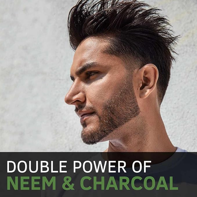 Ustraa Face Wash Acne Control - With Neem & Charcoal Face Wash - 3.5 Oz - Oil control, Prevents Acne, Especially for Oily skin, No Sulphate No Paraben