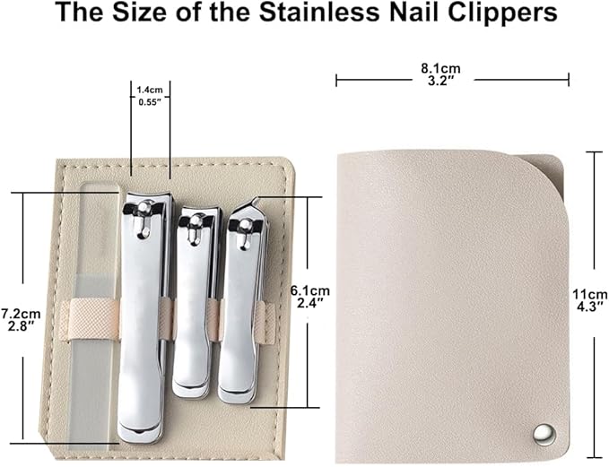 Stainless Callus Removers Set Foot File Pedicure Tools Kit for Feet Nail Clippers Set Fingernail Clipper Toenail Clipper Nail Care Tool with Travel Case for Men Women