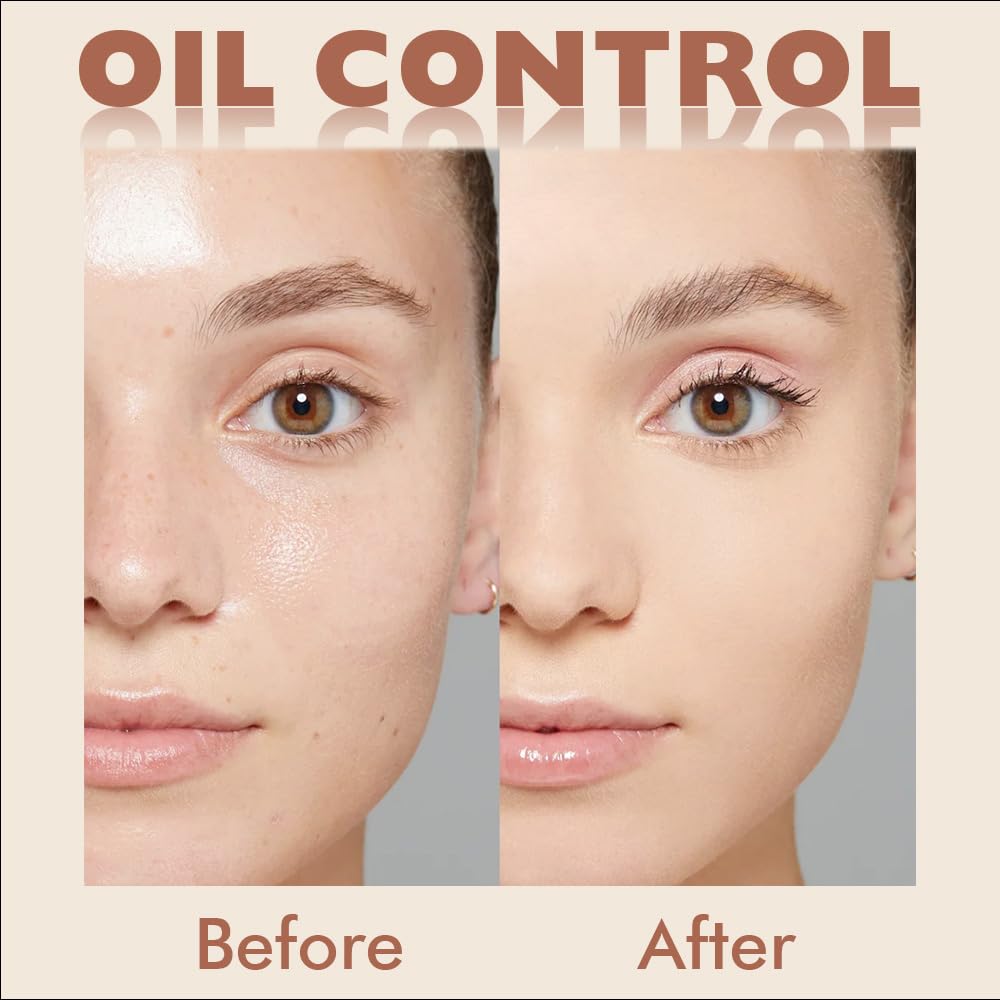 evpct Oil Control Pressed Face Powder Compact for Women, Translucent Setting Powder Makeup Foundation for Women, Waterproof Long Lasting Lightweight, polvo compacto de maquillaje, 14 Nude Translucent