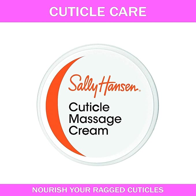 Sally Hansen Cuticle Massage Cream, Cuticle Care, Nourishing, Includes Apricot Oil