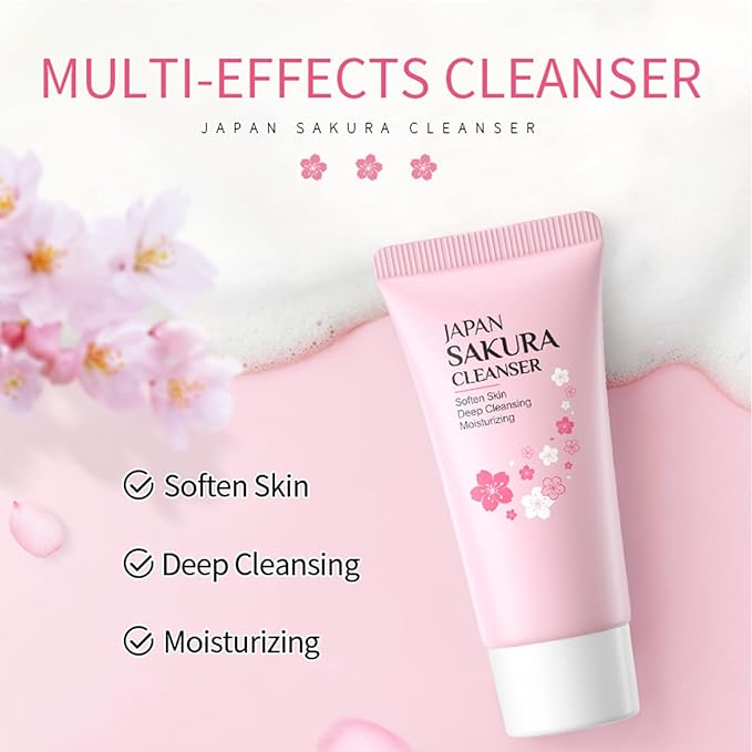 Sakura Birthday Gifts for Womens & Teens Girls Skincare Set, Sakura Extract Skin Care Set, skincare for girls 10-12, skin care for teens 10-12, kids skin care set for girls ages 8-12 (Sakura Set A)
