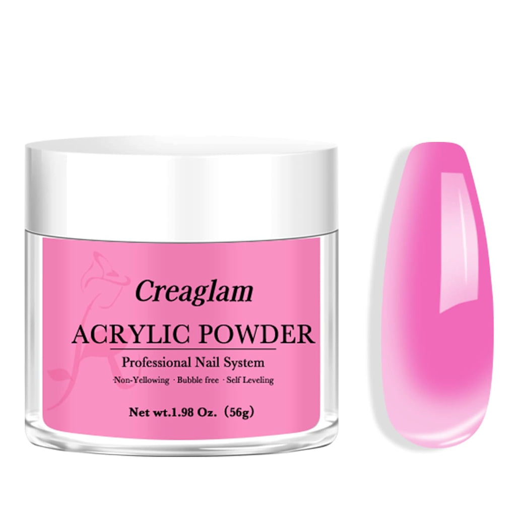 Acrylic Powder for Nail 56g: 2oz Raspberry Rose Acrylic Powder Large Capacity Professional for 3D Art Carving French Extension - DIY Nail Carving Long-Lasting No Needed Lamp
