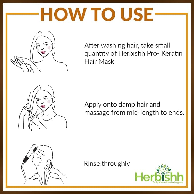 Herbishh H2 Combo (Condition + Hair Treatment) Pro Keratin Hair Mask 250 gm and Argan Oil for Hair 30ml for Men & Women | Combo for Dry, Weak & Frizz Hair