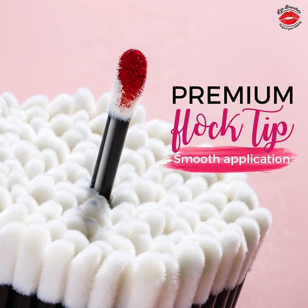 Teenitor 600 Pcs Disposable Lip wands Lip Applicators Disposable, Lipstick Testers Wands Lint Free Applicators for Makeup Lip Brushes Wands Makeup Beauty Tool Black