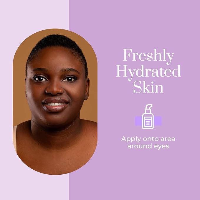 Vitamin C & Hyaluronic Acid Under Eye Serum - Dermatologist Tested, Reduces Eye Bags, Puffiness, Dark Circles & Wrinkles, Clean Beauty, Cruelty-Free Korean Skin Care - All Skin Types