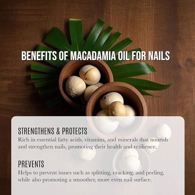 Organic Macadamia Nut Oil Moisturizer for Dry Skin In Large 4oz Glass Bottle | Cold Pressed and Unrefined Hair Oil