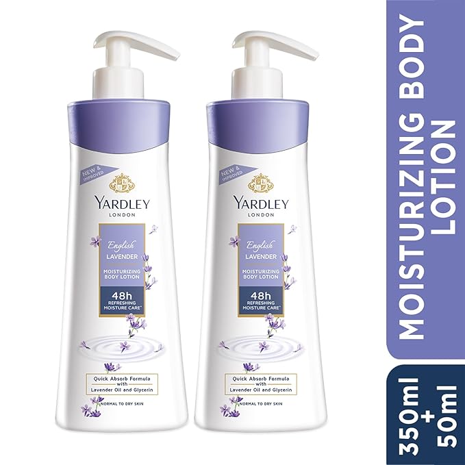 Yardley London English Lavender Hand and Body Lotion, 350ml (Pack of 2)