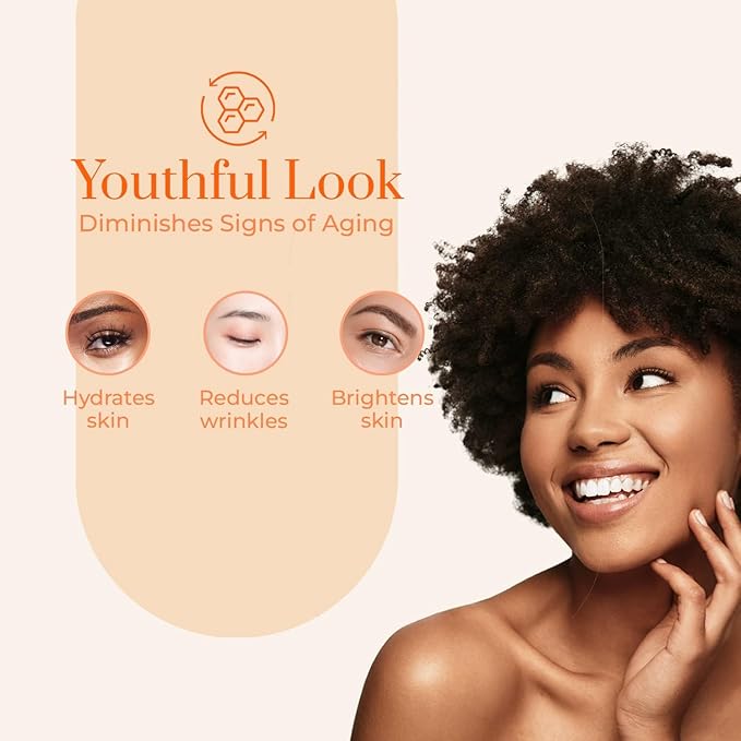 Vitamin C & Collagen Under Eye Patches - Dermatologist Tested, Reduces Dark Circles, Anti-Aging - Clean Beauty, Natural Ingredients, Cruelty-Free Korean Skincare, All Skin Types - 5 Pairs